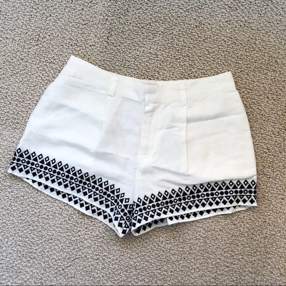 Parker Embroidered Linen Shorts - Picture 4 of 8